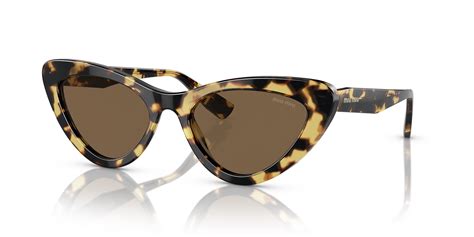 Miu Miu MU 01VS 55 Brown & Light Havana Sunglasses